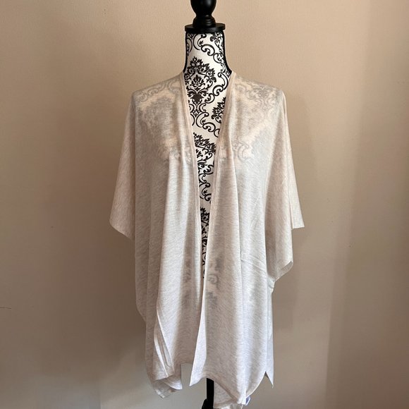 LOFT Semi Sheer Wrap Style Cardigan - Tan - XL/XXL - Picture 6 of 6
